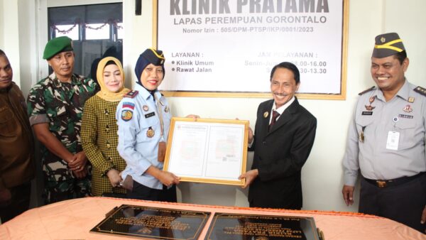 Bupati Gorontalo Resmikan Klinik Pratama dan LPK Lapas Perempuan Gorontalo