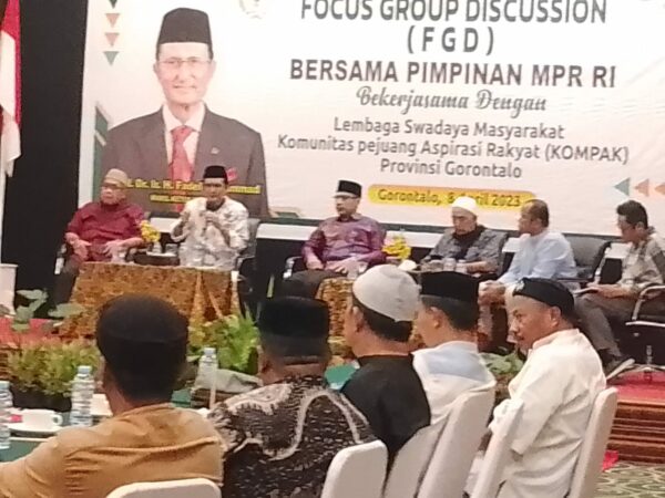 Gelar FGD, Fadel Berharap kontrol sosial di Gorontalo Terus Tumbuh