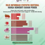 Cabe dan Bawang Merah Turun, Bawang Putih Stabil