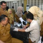 Penjagub dan Pimpinan OPD Gorontalo Jalani Pemeriksaan Kesehatan Terpadu