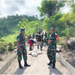 Dansatgas TMMD Kembali Tinjau Pengerasan Jalan Penghubung Dua Desa