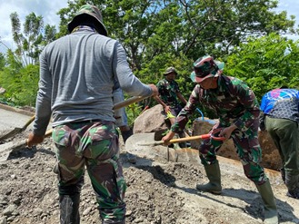Hari Ke – 13 TMMD 117, Pembangunan Jalan 900 Meter Mencapai 79 Persen