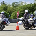 Polisi Lalu Lintas Polda Gorontalo Pamer Keahlian Berkendara