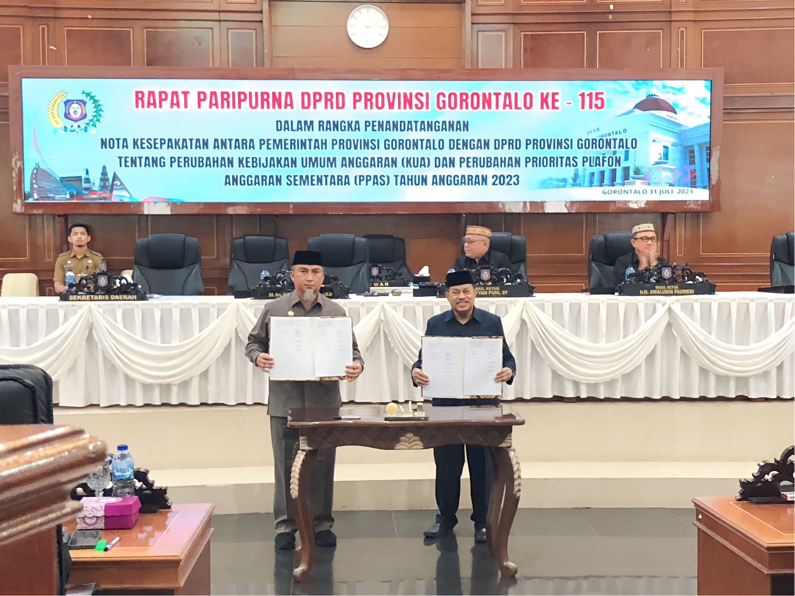 Pemprov dan DPRD Tandatangani Nota Kesepakatan Perubahan KUA-PPAS 2023