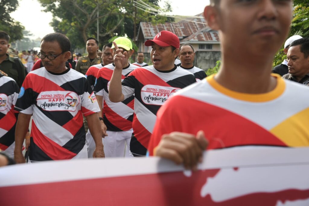 Penjagub Gorontalo Ikuti Jalan Sehat Bersama Meriahkan HUT SMANSA Limboto