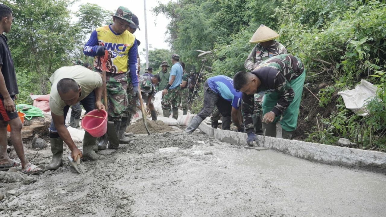 Tak Kenal Libur, Program TMMD Ke-117 Terus Berjalan