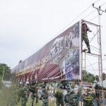 Siap dibuka TMMD 117, Banner Raksasa Terbentang di Lapangan Upacara