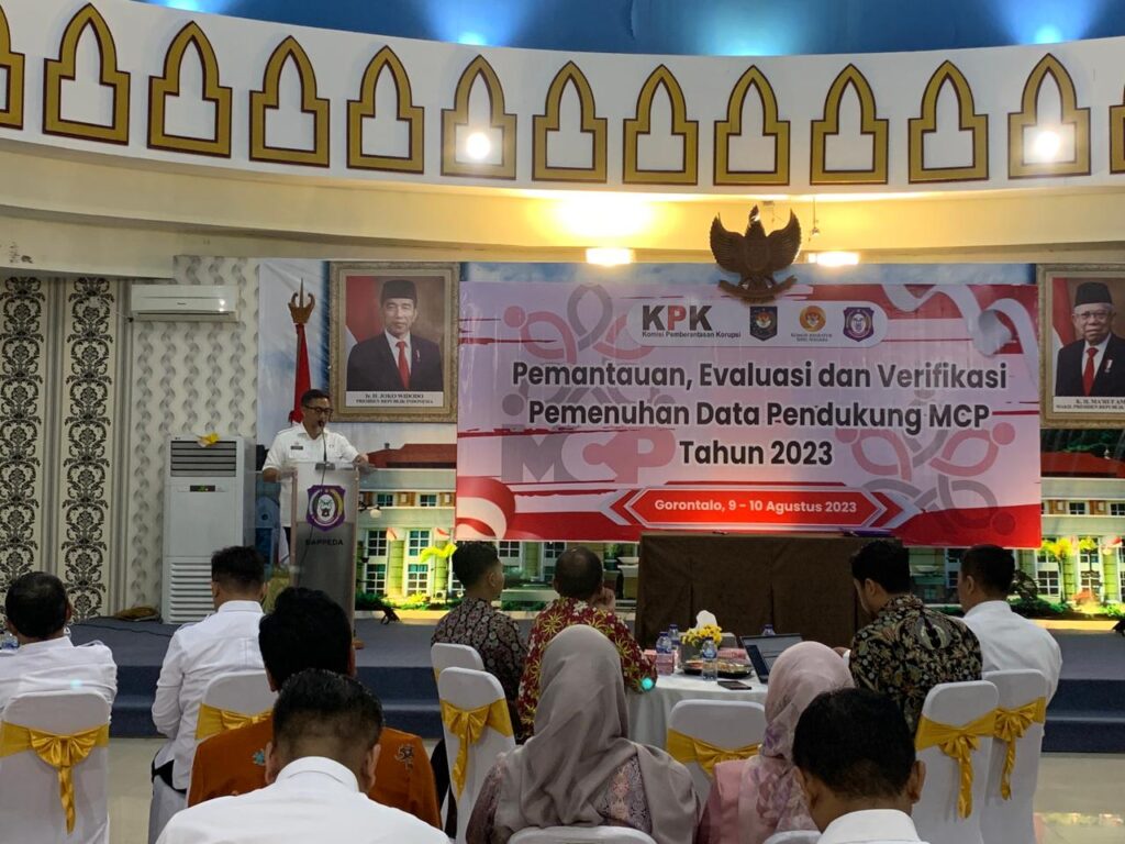 KPK RI Sampaikan Capaian MCP Gorontalo Tahun 2022