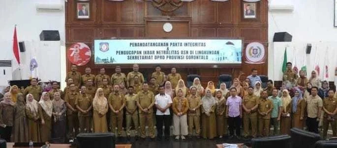 ASN di Lingkungan Deprov Gorontalo Ikrarkan Netralitas Dalam Menyambut Pemilu