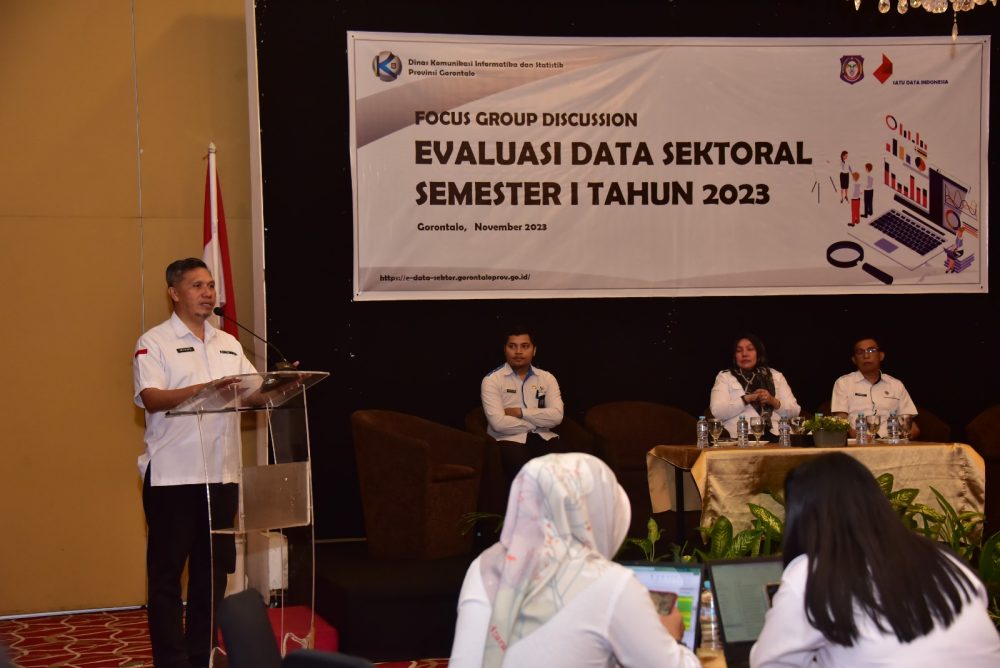 Diskominfotik Gorontalo Evaluasi Data Sektoral Semester I Tahun 2023