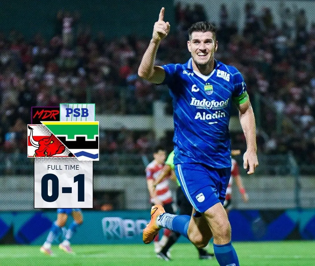 Persib Bawa Pulang 3 Poin dari Kandang Madura United