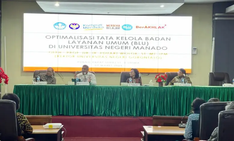 Rektor UNG Jadi Pemateri Optimalisasi Tata Kelola BLU UNIMA
