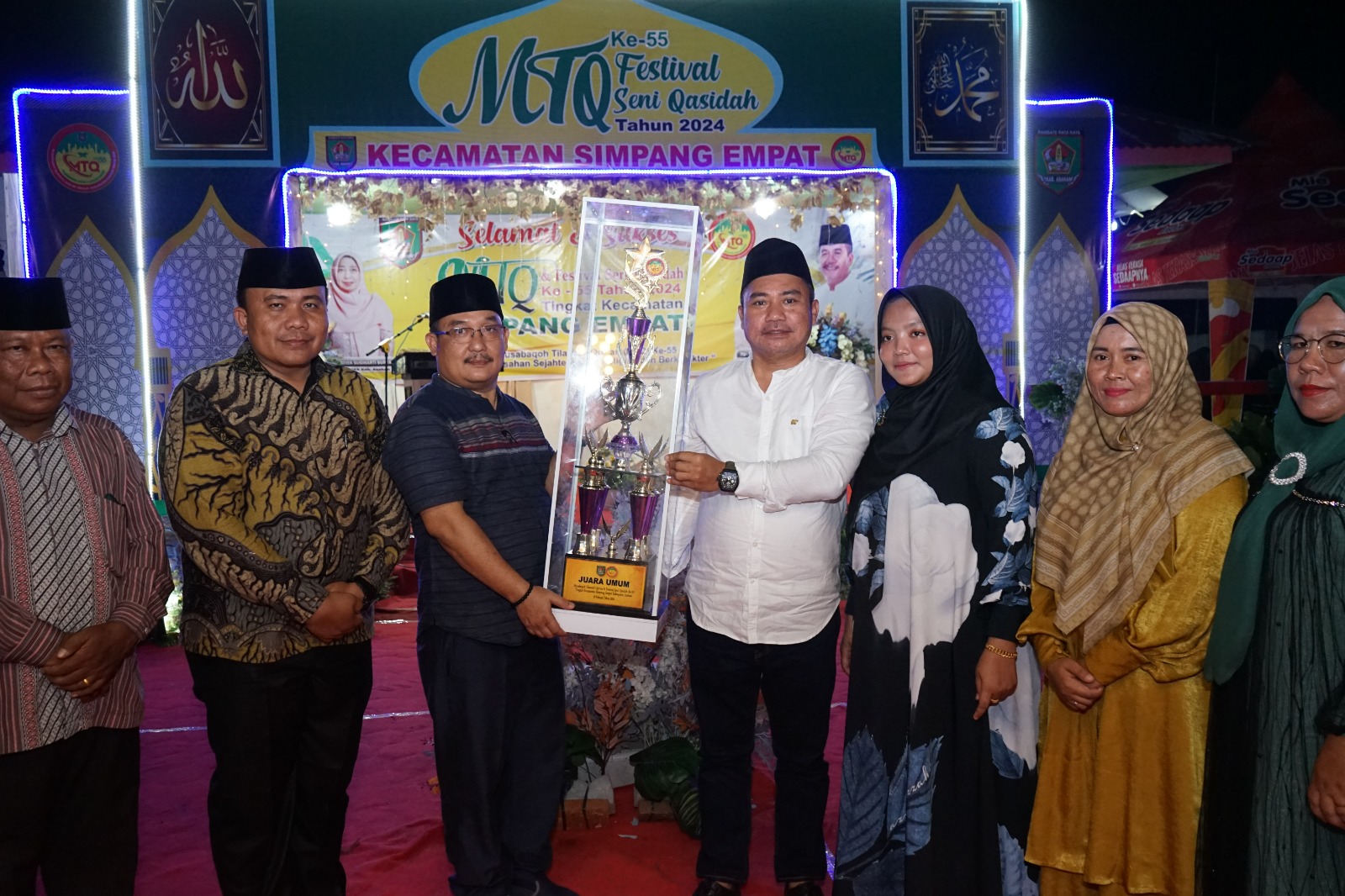 MTQ Dan Festival Seni Qasidah Ke 55 Kecamatan Simpang Empat Resmi ditutup