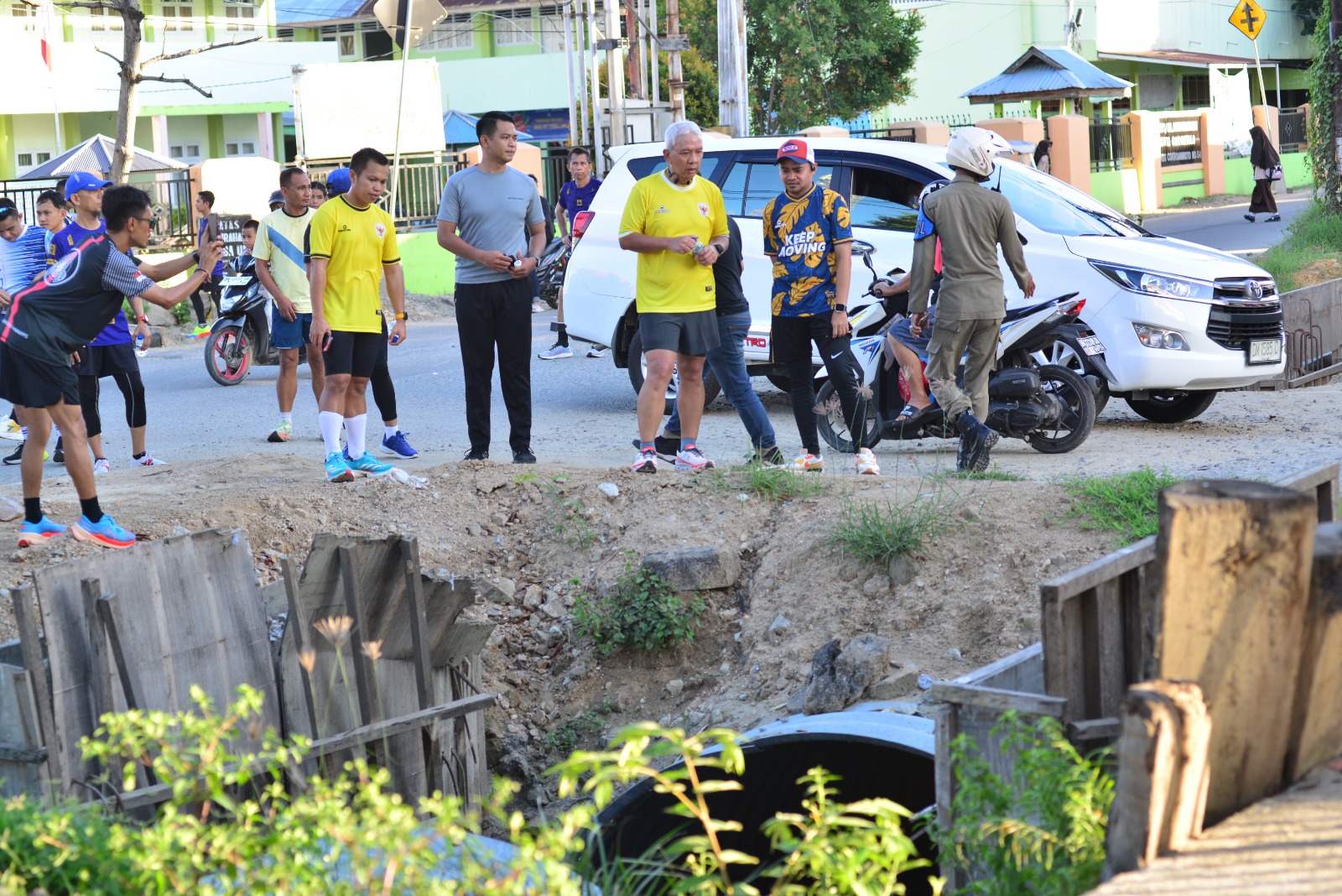 Lari Pagi Keliling Kota, Pj. Gubernur Tinjau Kanal Tanggidaa