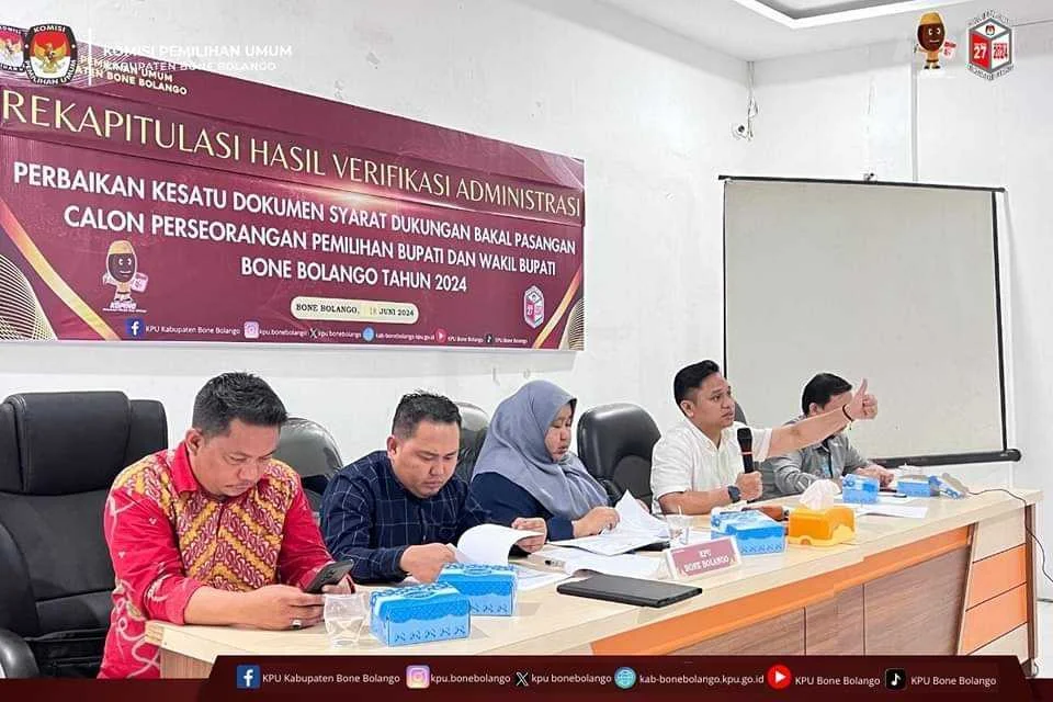 2 Bapaslon Perseorangan di Bone Bolango Lanjut ke Verifikasi Faktual