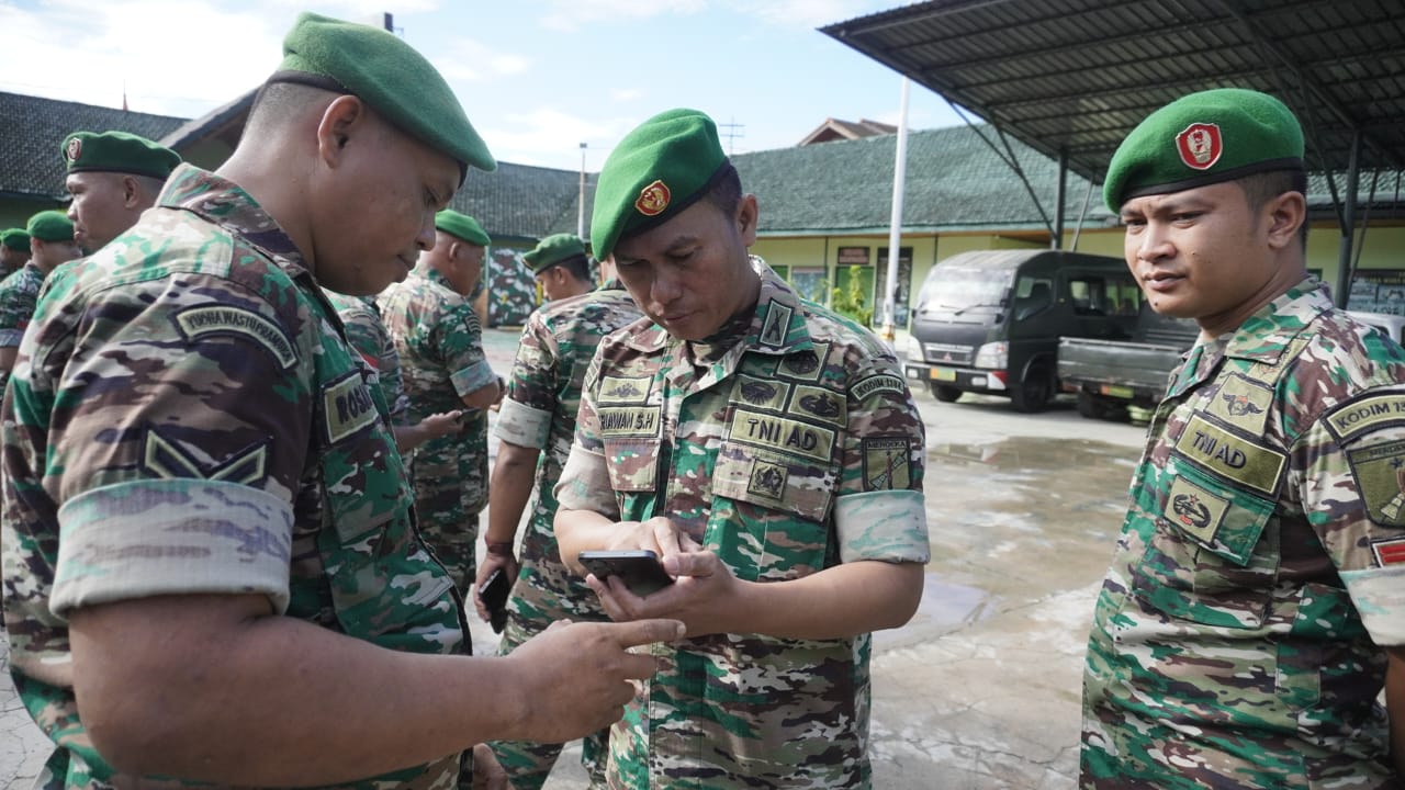 Cegah Judi Online, Kodim 1304/Gorontalo Gelar Apel Luar Biasa Periksa HP Personil