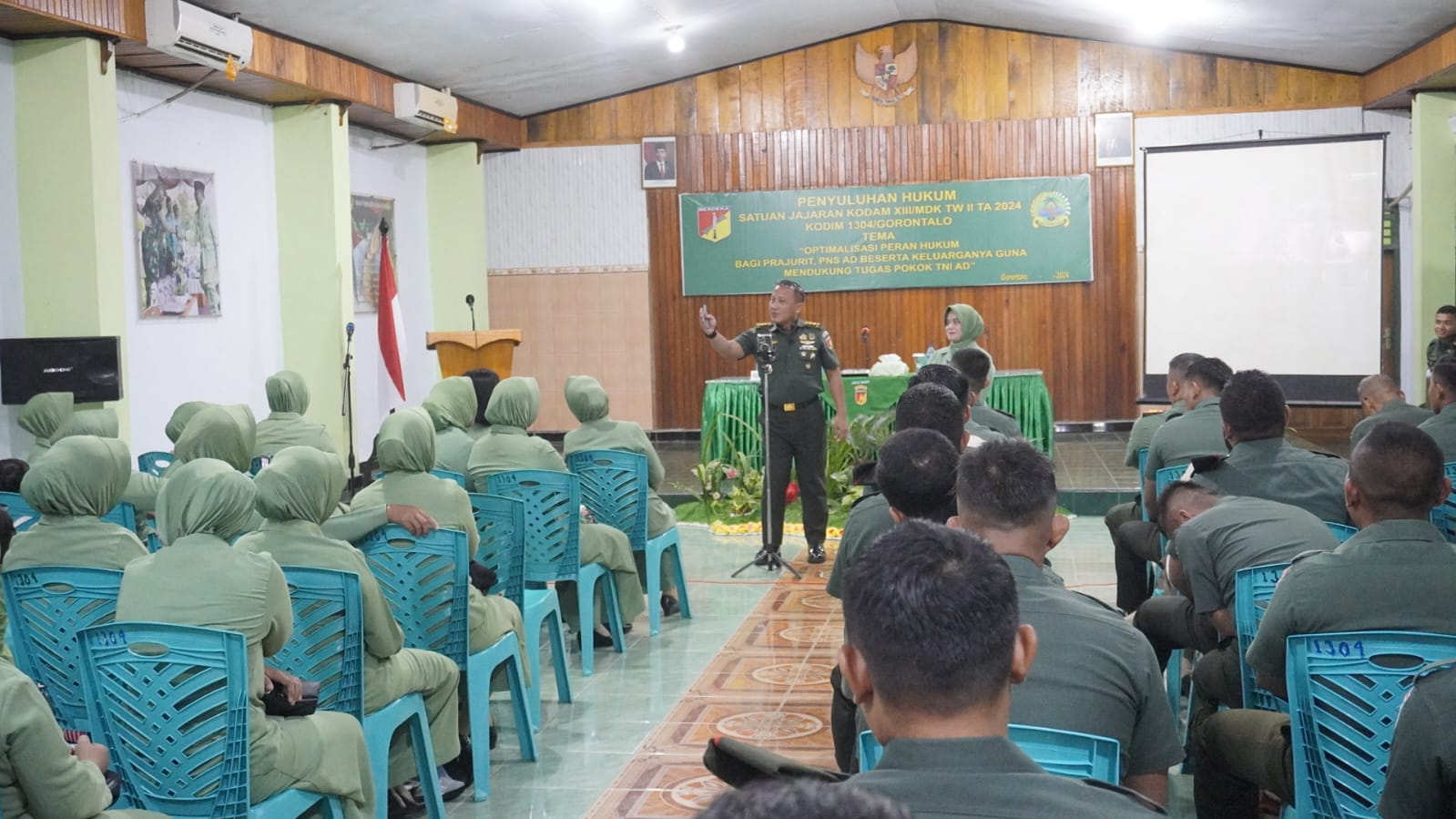 Kodim 1304/Gorontalo Gelar Penyuluhan Hukum: Optimalisasi Peran Anggota, PNS dan Persit 